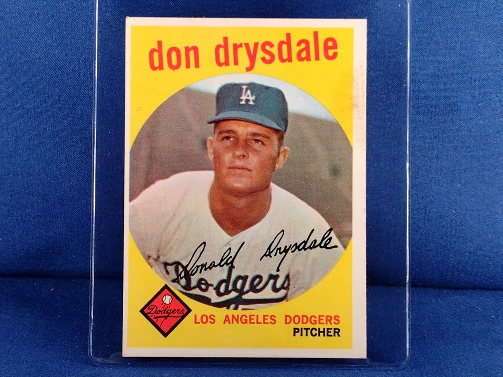 1959 Topps #387 Don Drysdale - Brooklon Los Angeles Dodgers