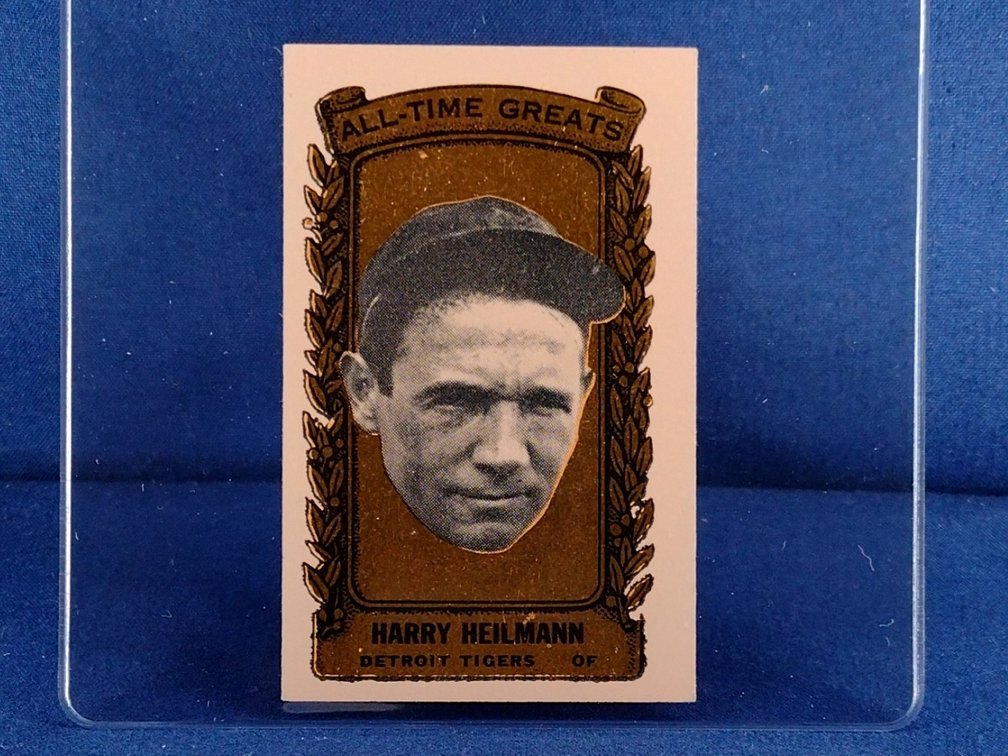 RARE 1963 Bazooka GOLD All-Time Greats #2 Harry Heilmann - Detroit Tigers