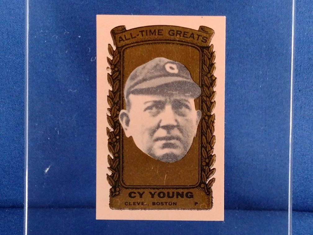 RARE 1963 Bazooka GOLD All-Time Greats #6 Cy Young - Cleveland Indians Spiders Boston Red Sox Denton