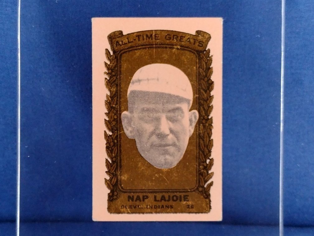 RARE 1963 Bazooka GOLD All-Time Greats #8 Nap Lajoie - Philadelphia Athletics Cleveland Indians Naps