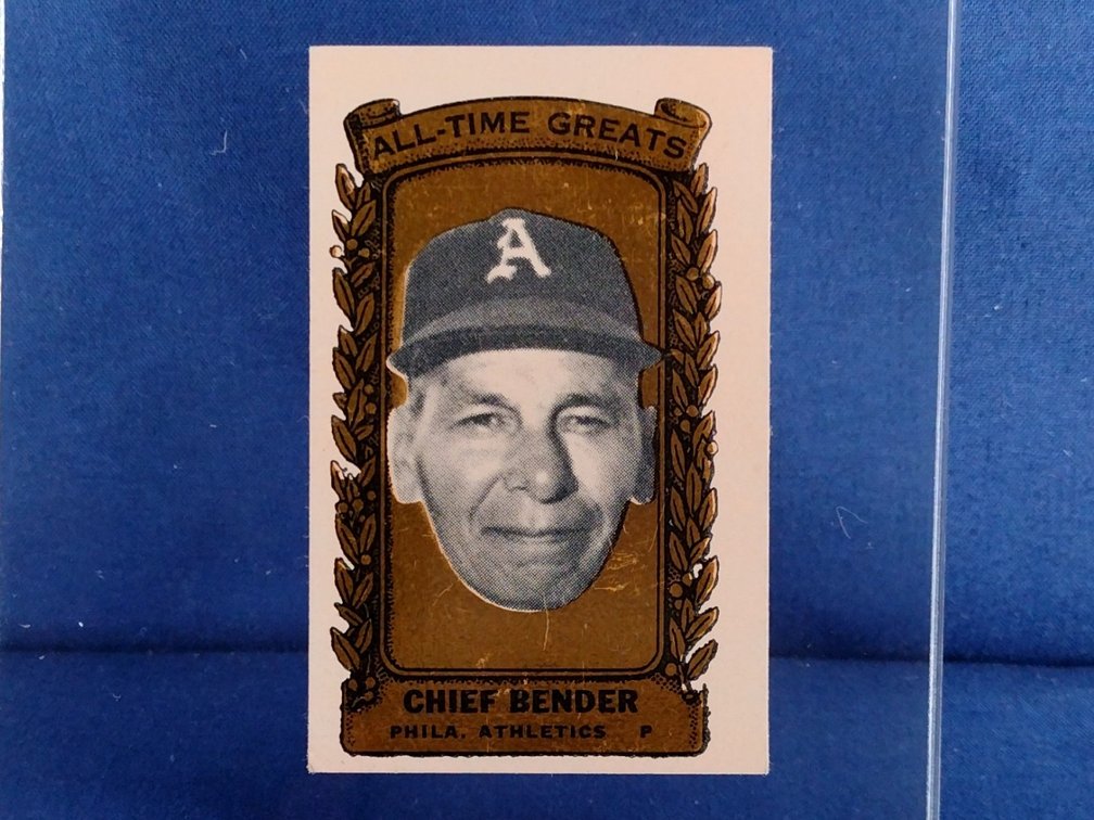 RARE 1963 Bazooka GOLD All-Time Greats #11 Chief Bender - Philadelphia Athletics Charles