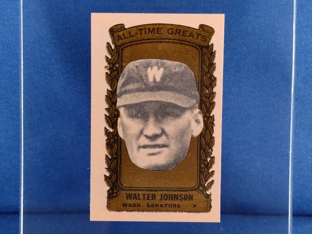 RARE 1963 Bazooka GOLD All-Time Greats #12 Walter Johnson - Washington Senators