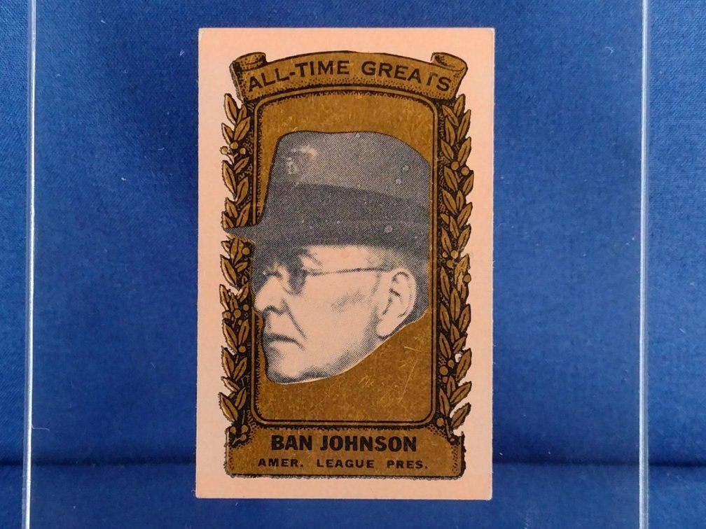 RARE 1963 Bazooka GOLD All-Time Greats #16 Byron Ban Johnson - President of the American League