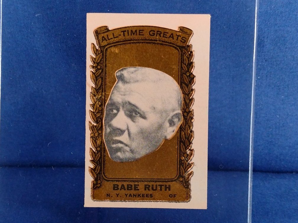 RARE 1963 Bazooka GOLD All-Time Greats #17 Babe Ruth - New York Yankees