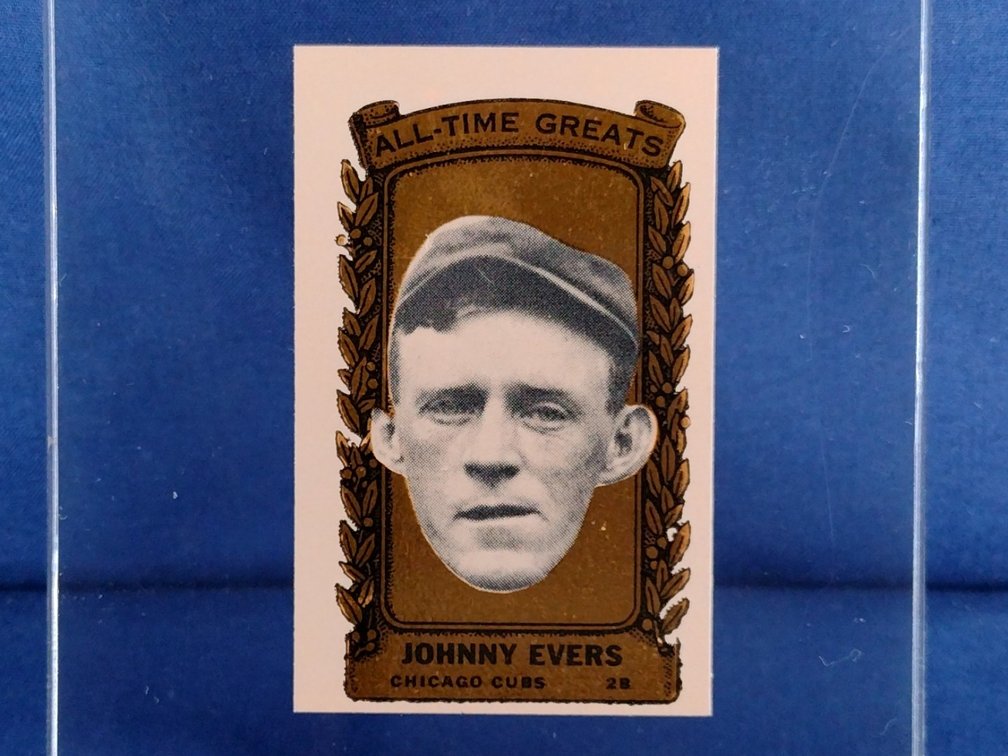 RARE 1963 Bazooka GOLD All-Time Greats #21 Johnny Evers - Chicago Cubs