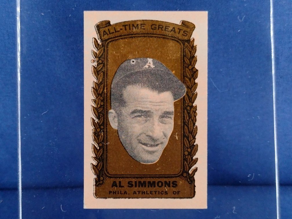 RARE 1963 Bazooka GOLD All-Time Greats #22 Al Simmons - Philadelphia Athletics Chicago White Sox