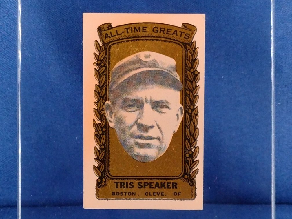 RARE 1963 Bazooka GOLD All-Time Greats #24 Tris Speaker - Cleveland Indians Boston Red Sox