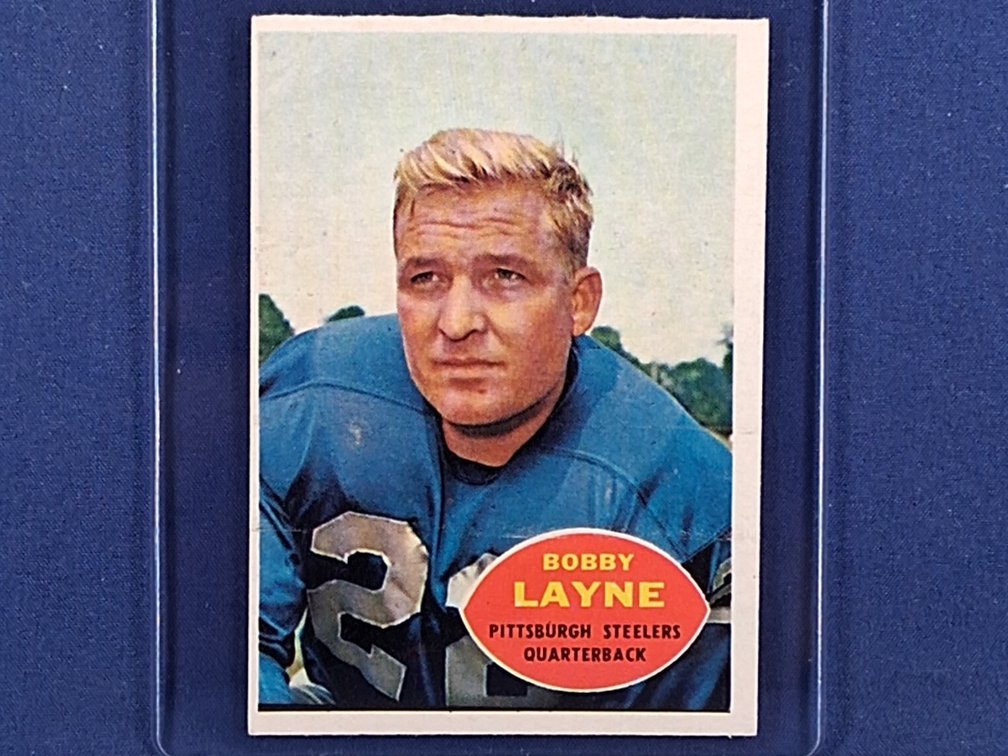 1960 Topps #93 Bobby Layne - Pittsburgh Steelers Detroit Lions Texas Longhorns