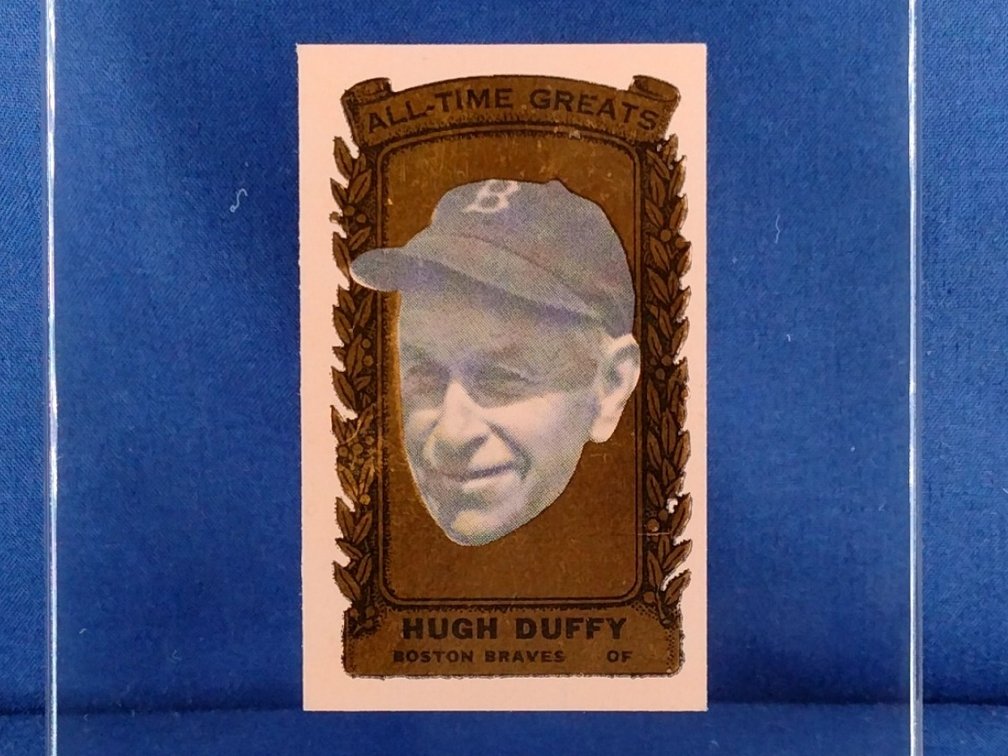 RARE 1963 Bazooka GOLD All-Time Greats #33 Hugh Duffy - Boston Braves New York Yankees / Highlanders