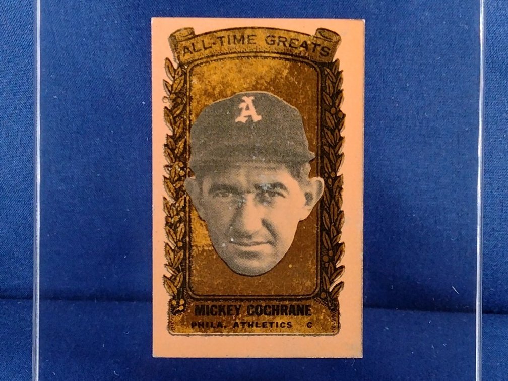 RARE 1963 Bazooka GOLD All-Time Greats #34 Mickey Cochrane - Philadelphia Athletics Detroit Tigers