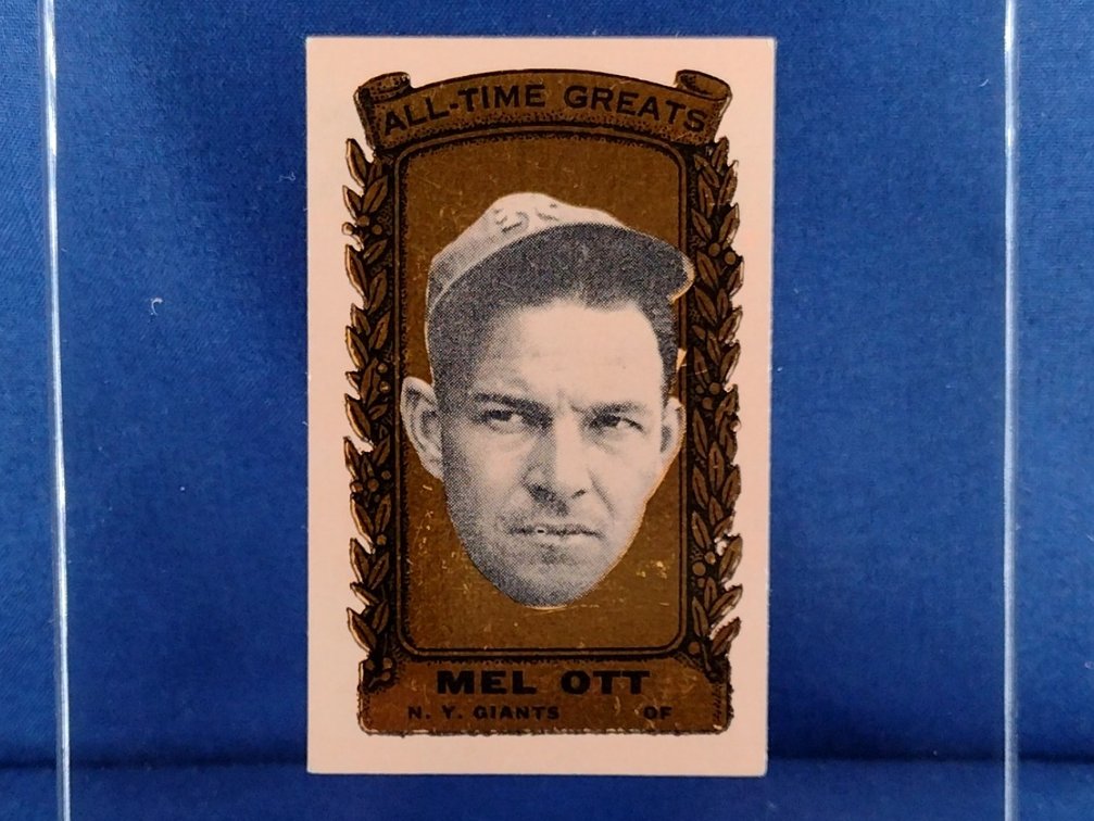 RARE 1963 Bazooka GOLD All-Time Greats #36 Mel Ott - New York Giants