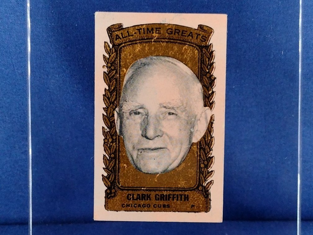 RARE 1963 Bazooka GOLD All-Time Greats #37 Clark Griffith - Chicago Cubs Washington Senators
