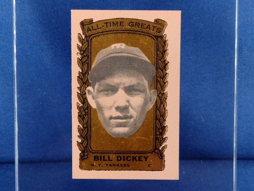 RARE 1963 Bazooka GOLD All-Time Greats #40 Bill Dickey - New York Yankees