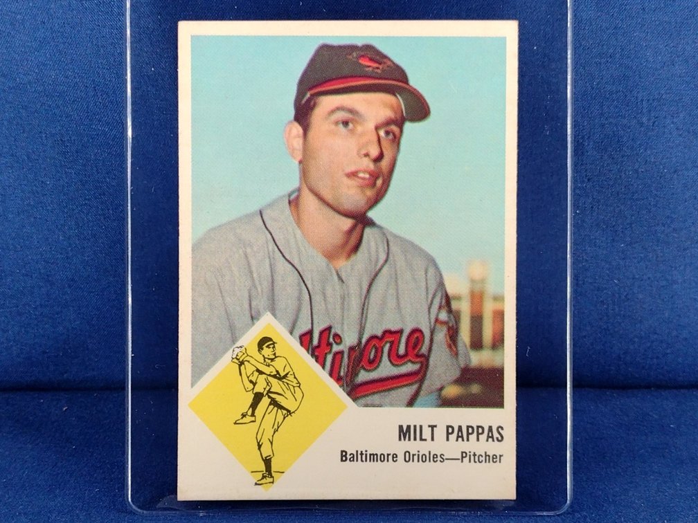 1963 Fleer Baseball #3 Milt Pappas - Baltimore Orioles Chicago Cubs