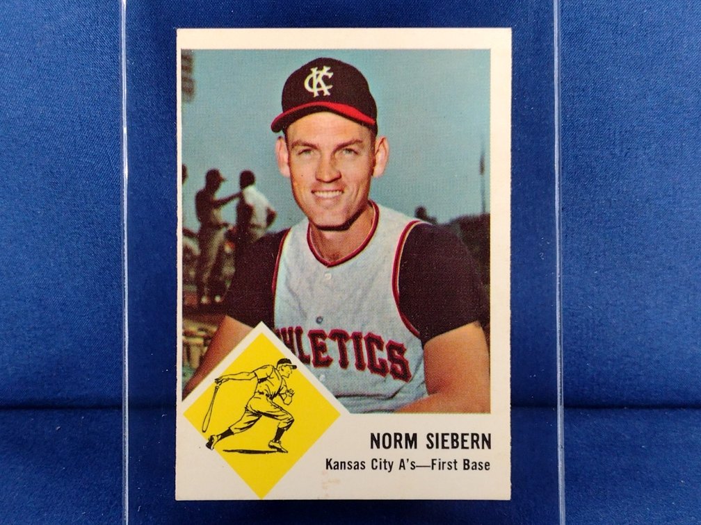 1963 Fleer Baseball #17 Norm Siebern - Kansas City Athletics New York Yankees