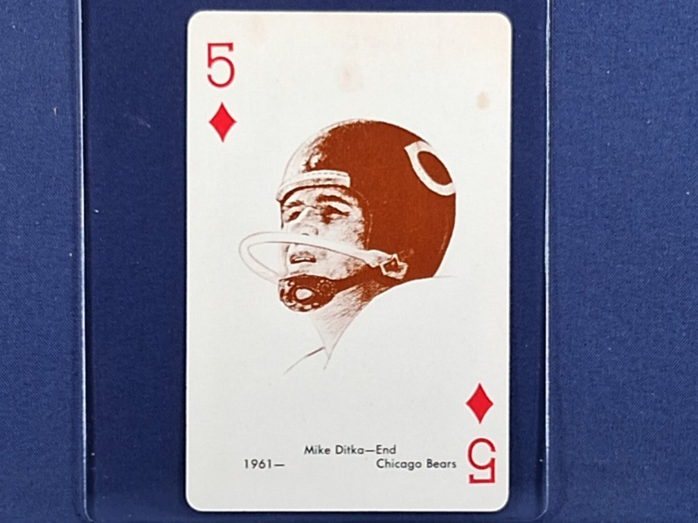 RARE 1963 Stancraft Mike Ditka ( 2 card ! ) - Chicago Bears Pitt Pittsburgh Panthers