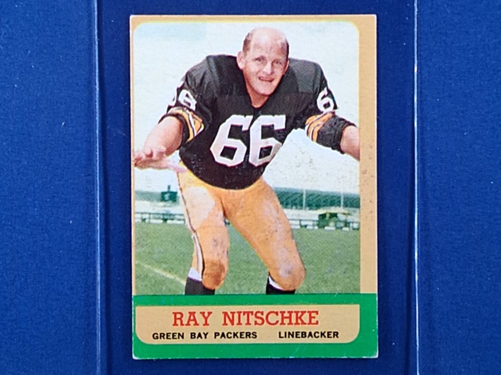 1963 Topps #96 Ray Nitschke ROOKIE CARED - Green Bay Packers Illinois Fighting Illini