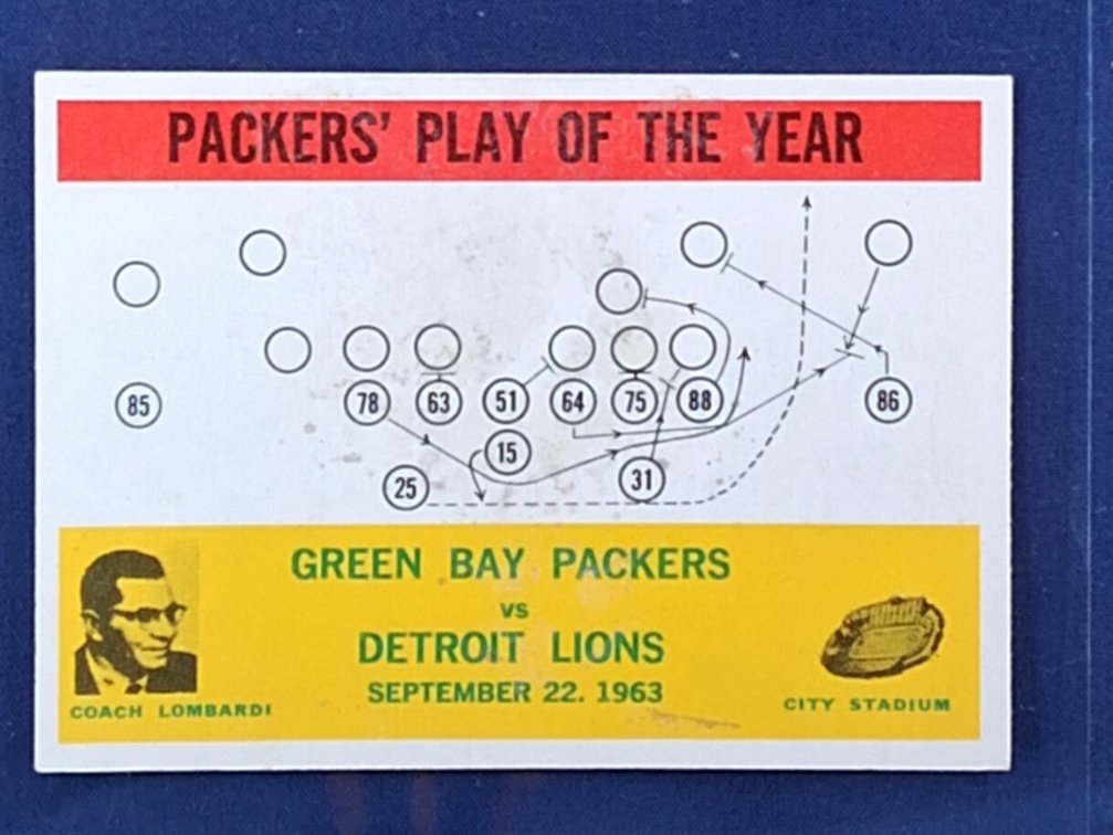 1964 Philadelphia #84 Vince Lombardi - Play of the Year - Green Bay Packers