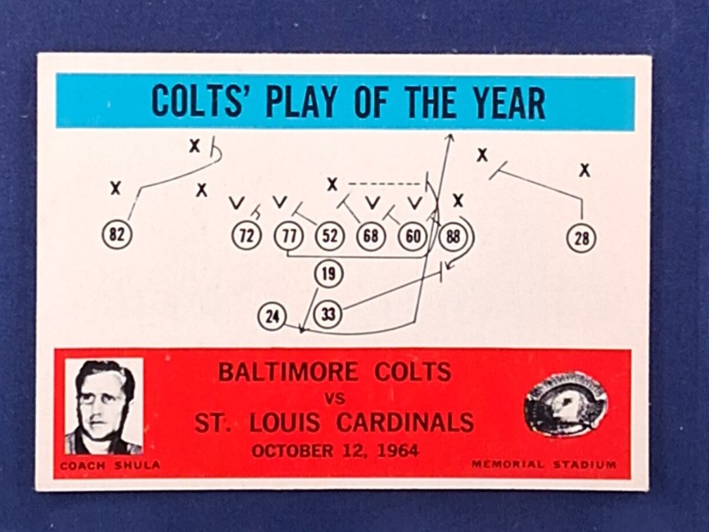 1965 Philadelphia #14 Don Shula ROOKE CARD - Baltimore Colts Play of the Year Miami Dolphins