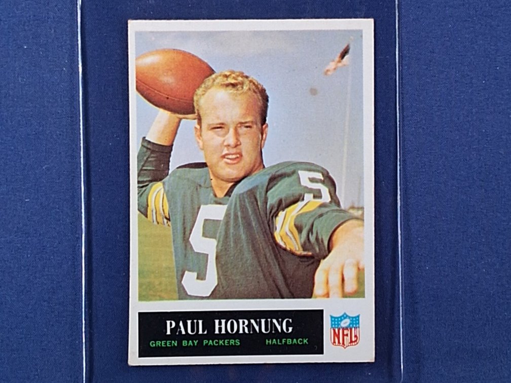 1965 Philadelphia #76 Paul Hornung - Last Green Bay Packers card - Notre Dame Fighting Irish