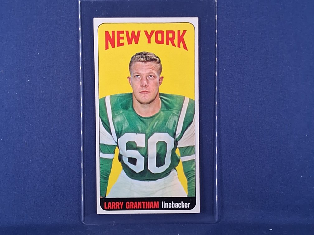 1965 Topps #114 Larry Grantham SHORT PRINT - New York Jets Ole Miss Mississippi Rebels SP