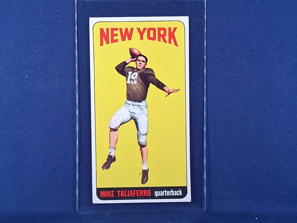 1965 Topps #128 Mike Taliaferro SHORT PRINT - New York Jets Illinois Fighting Illini