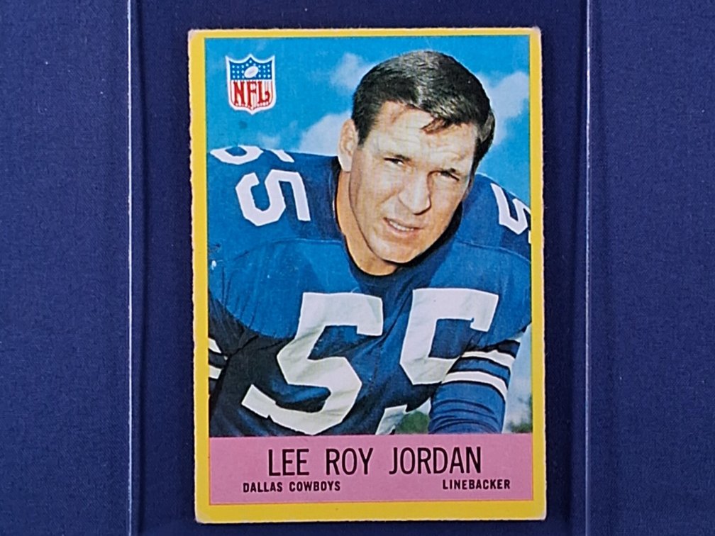 1967 Philadelphia #54 Lee Roy Jordan ROOKIE CARD - Dallas Cowboys Alabama Crimson Tide