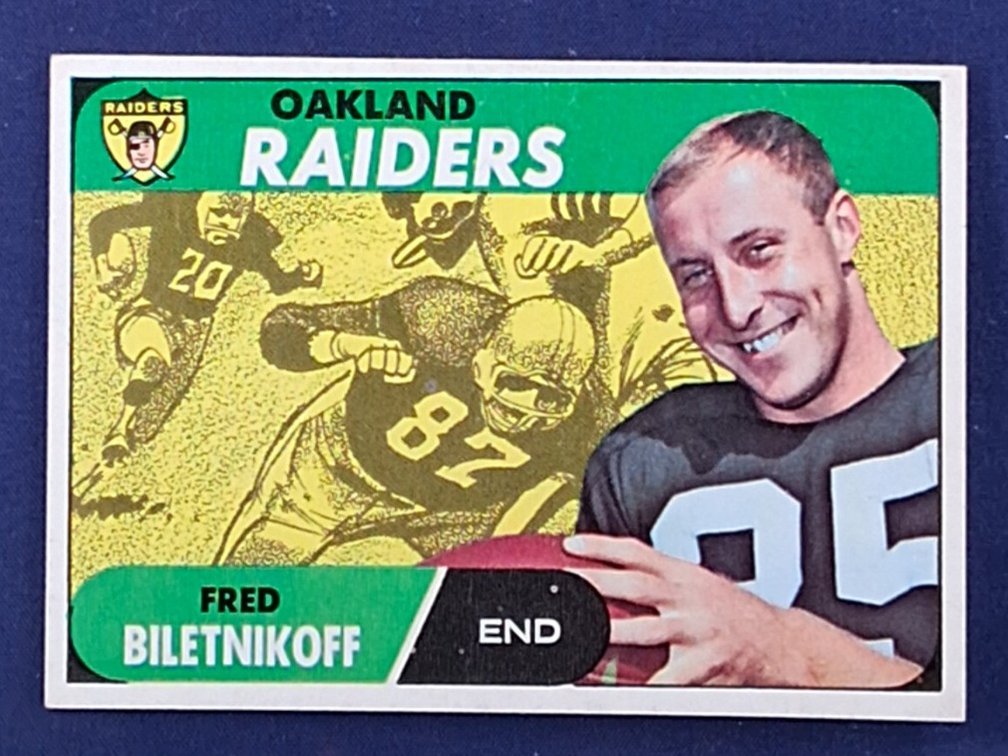 1968 Topps HIGH #168 Fred Biletnikoff - Raiders FSU Florida State Seminoles