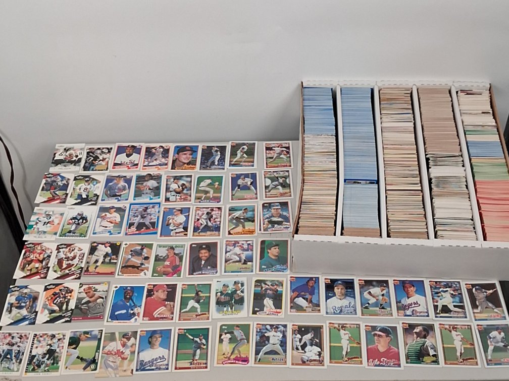monster box of Baseball and Football cards