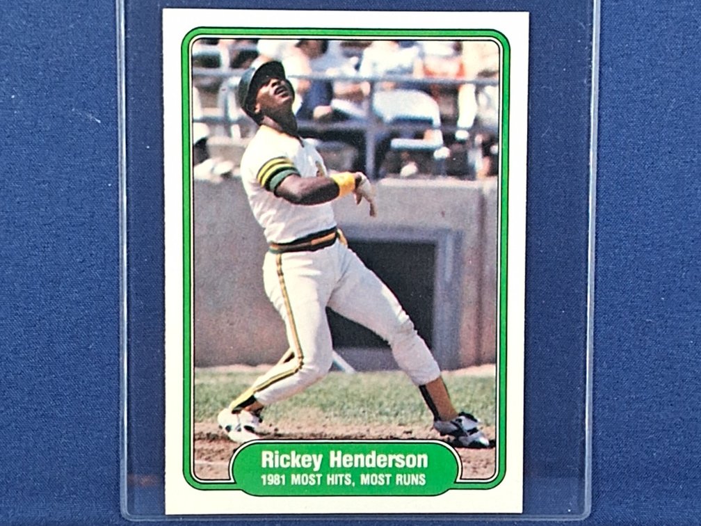 1982 Fleer #643 Rickey Henderson HOF