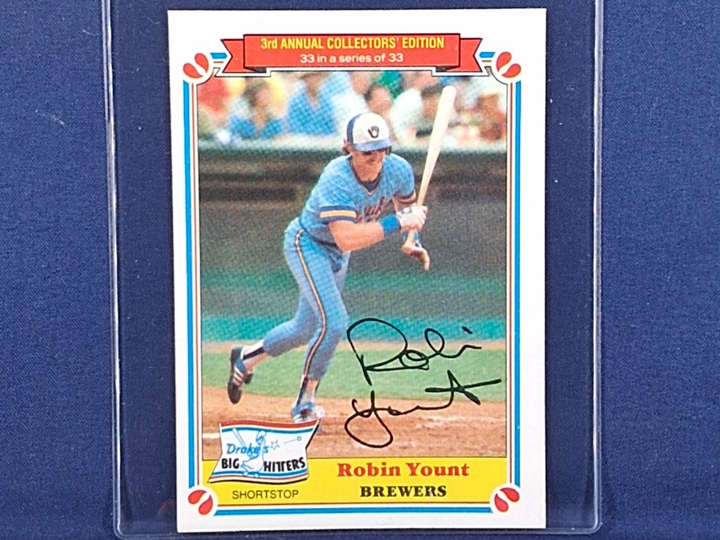 1983 Drake's Big Hitters #33 Robin Yount HOF