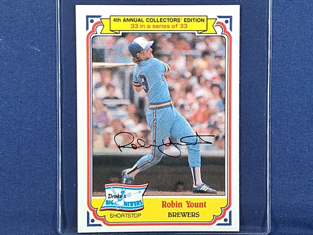 1984 Drake's Big Hitters #33 Robin Yount HOF