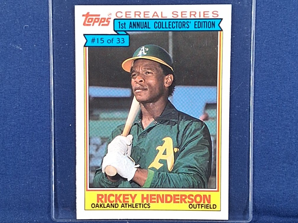 1984 Ralston Purina #15 Rickey Henderson HOF