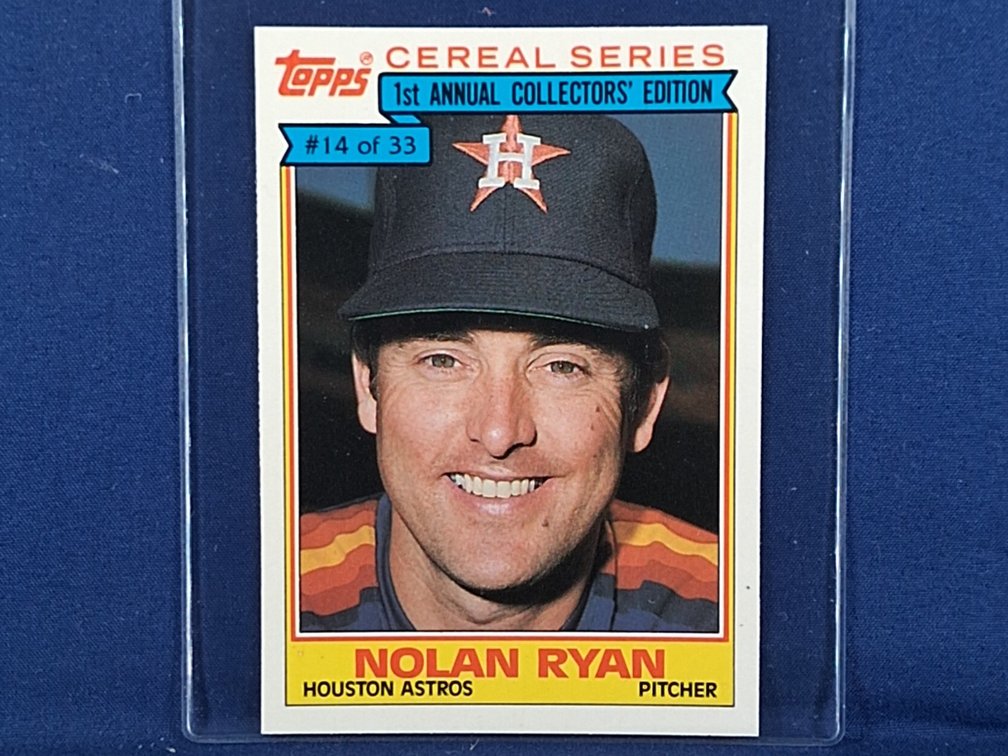 1984 Topps Cereal Series #14 Nolan Ryan HOF