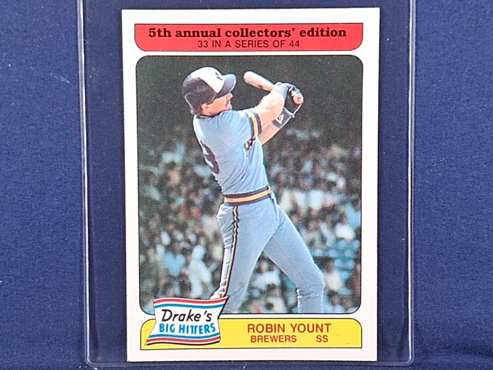 1985 Drake's Big Hitters #33 Robin Yount HOF