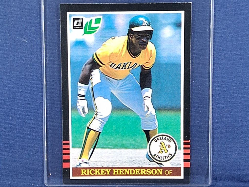 1985 Leaf #208 Rickey Henderson HOF