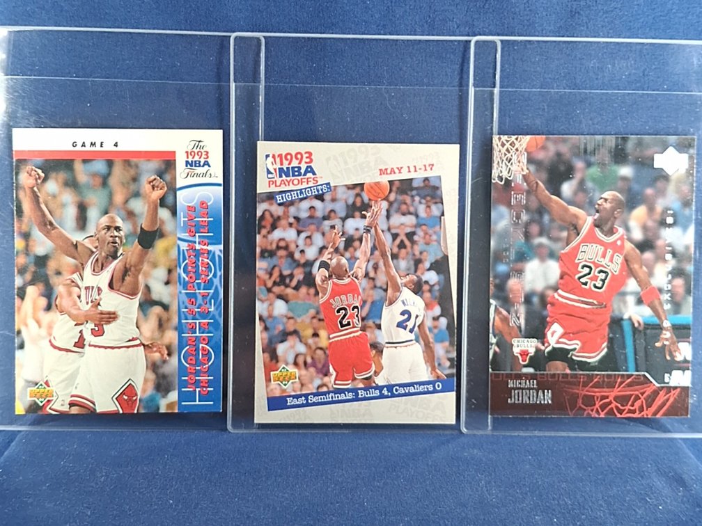 3 Michael Jordan Cards HOF