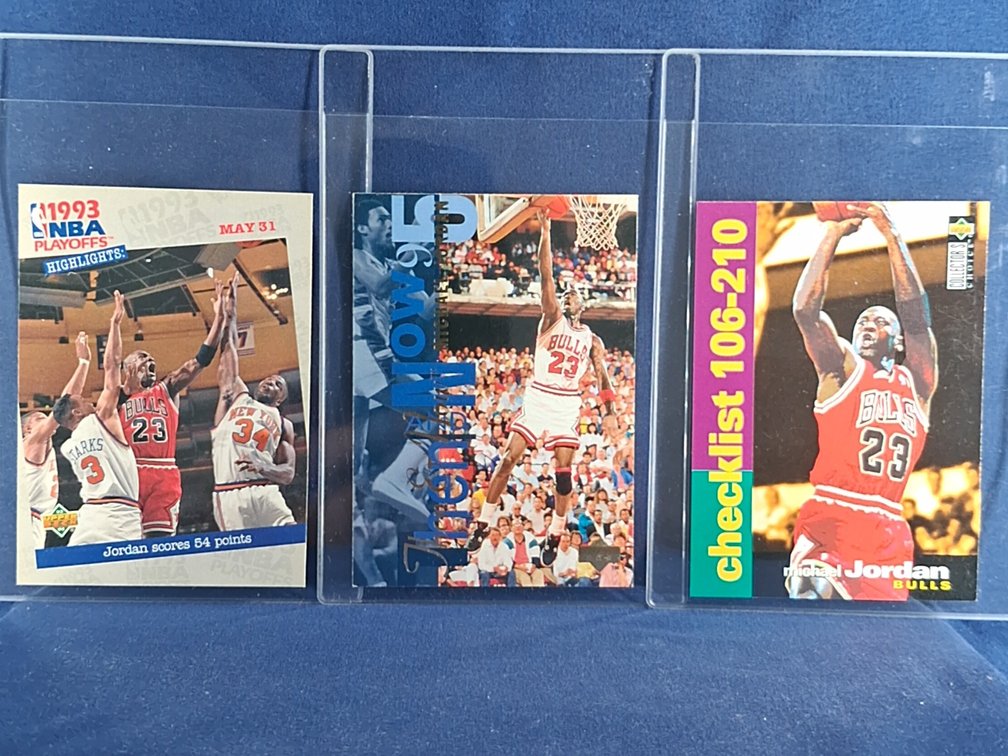 3 Michael Jordan Cards HOF