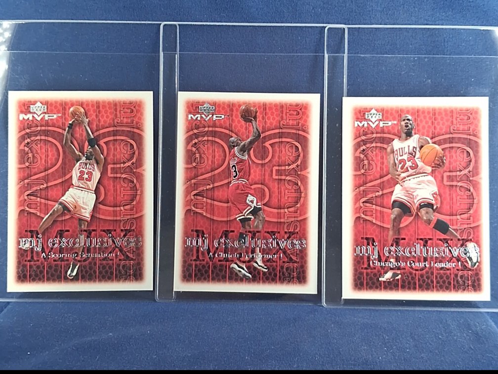 3 Michael Jordan Cards HOF