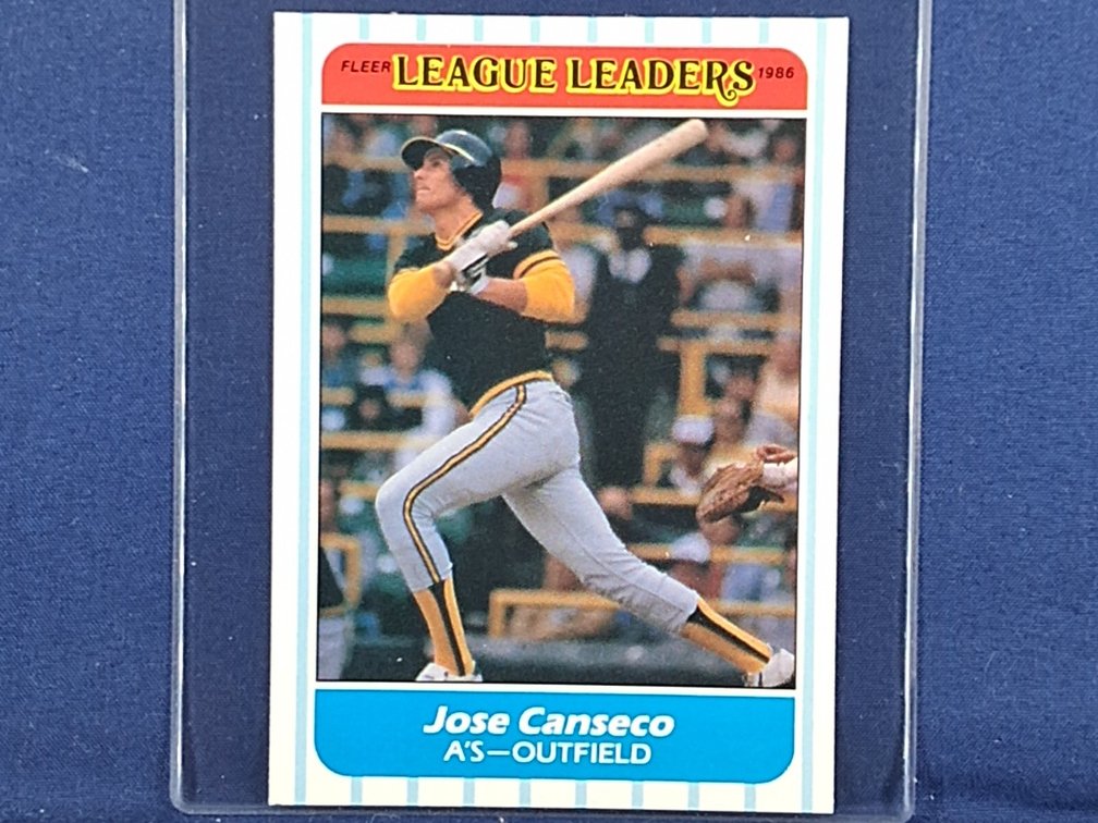1986 Fleer League Leaders #3 of 44 Jose Canseco