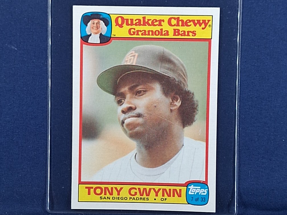 1986 Quaker #7 of 33 tony Gwynn HOF