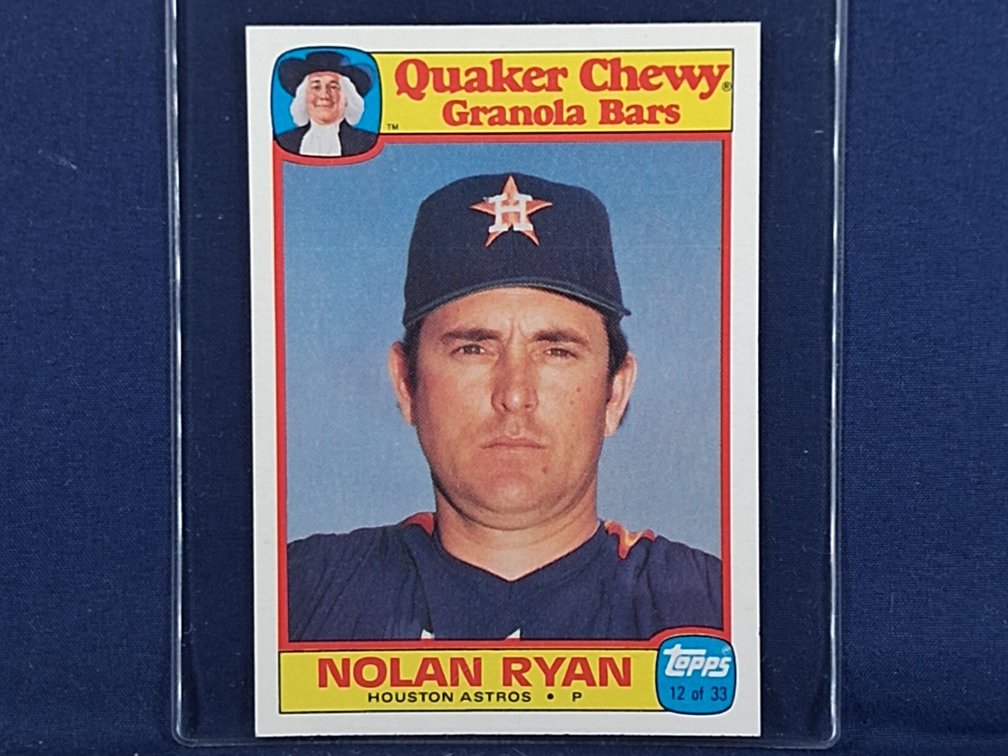 1986 Quaker #12 of 33 Nolan Ryan HOF