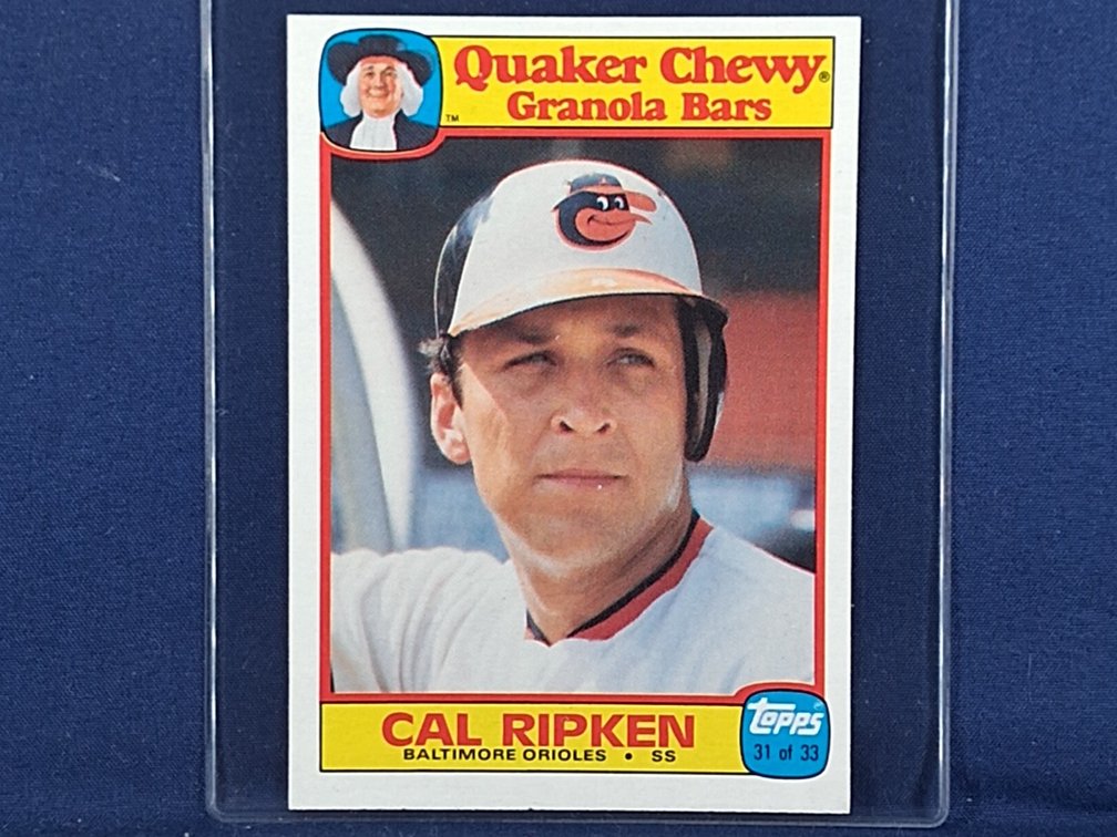 1986 Quaker #31 of 33 Cal Ripken Jr. HOF