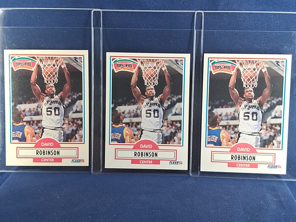 3 David Robinson Rookie Cards HOF