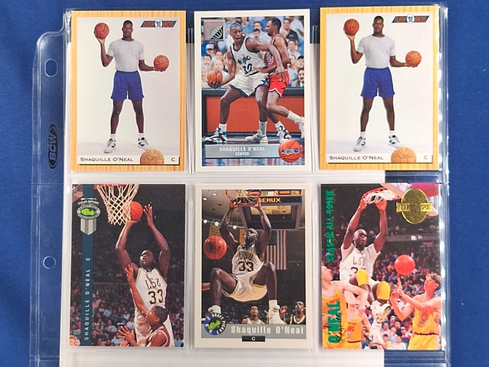 6 Shaquille O'Neal Rookie Cards HOF