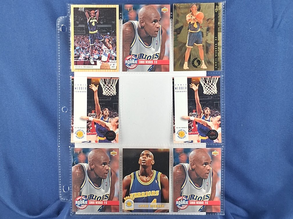 8 Chris Webber Rookie Cards HOF