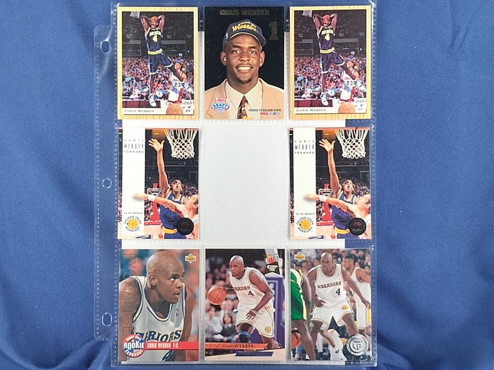 8 Chris Webber Rookie Cards HOF