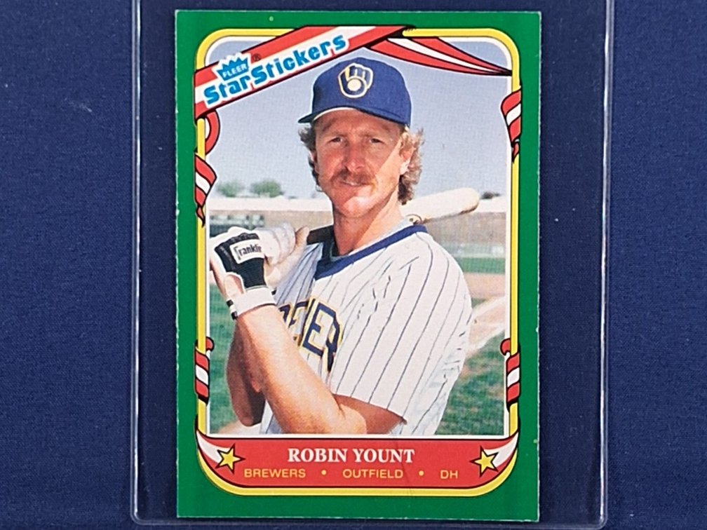 1987 Fleer Star Sticker #130 Robin Yount HOF