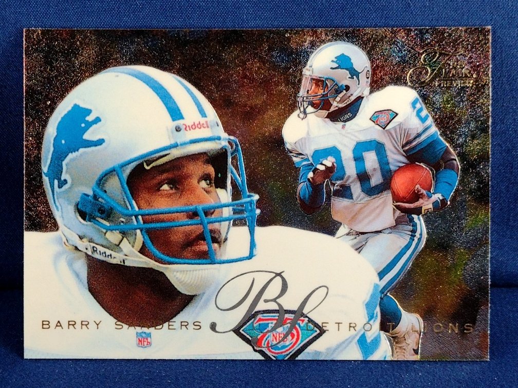 1995 Flair #10 of 30 Barry Sanders HOF