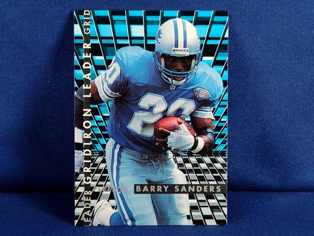 1995 Fleer Gridiron Leaders Barry Sanders HOF